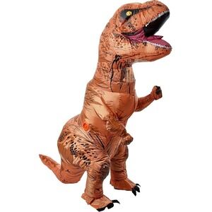 Rubies Jurassic Age Inflatable T-Rex Teen Costume Brown One Size 700430